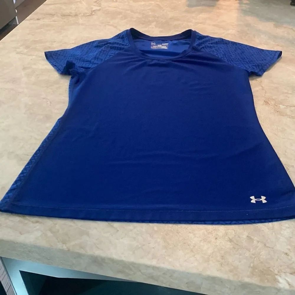 Under Armour Blue Fitted Athletic Top S